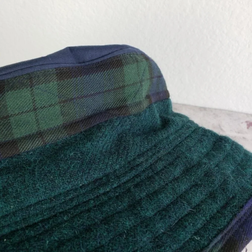 Vintage Heaser Lumsden Scotland Black Watch Tartan Plaid Bucket Hat Unisex - Picture 3 of 11